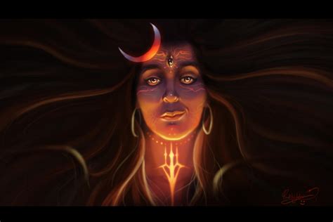 The Thrre Eyed God Lord Rudra Shiva By Sixsage On Deviantart