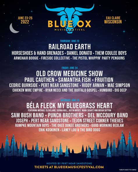 Blue Ox Music Festival 2022 Lineup Grooveist