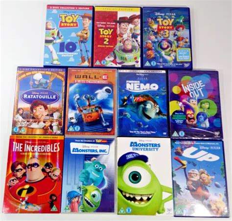 Disney Pixar 11 Dvd Bundle Toy Story Finding Nemo Monsters Inc Up