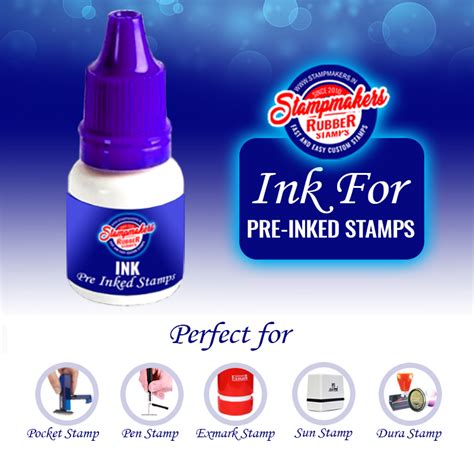 Perfect Refill ink for: Pocket Stamp, Pen Stamp, Exmark Stamps, Sun ...