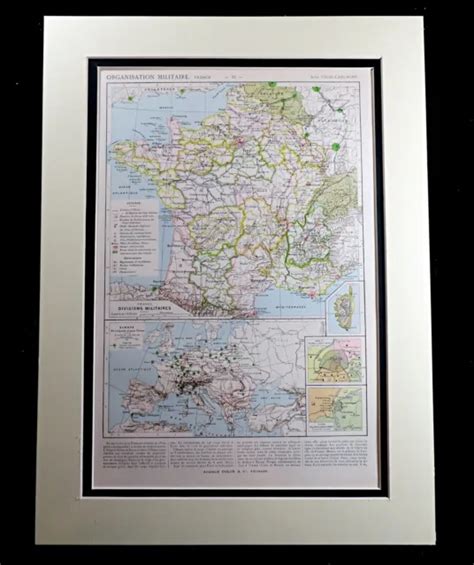 Militare Mappa Di Francia Francese Fortress Camp Plan Geografia Antico