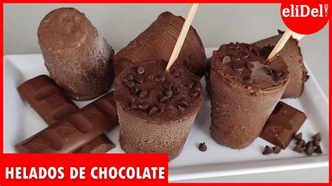 CÓMO HACER HELADOS DE CHOCOLATE CREMOSOS YouTube