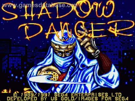 Shadow Dancer Commodore Amiga Artwork Title Screen