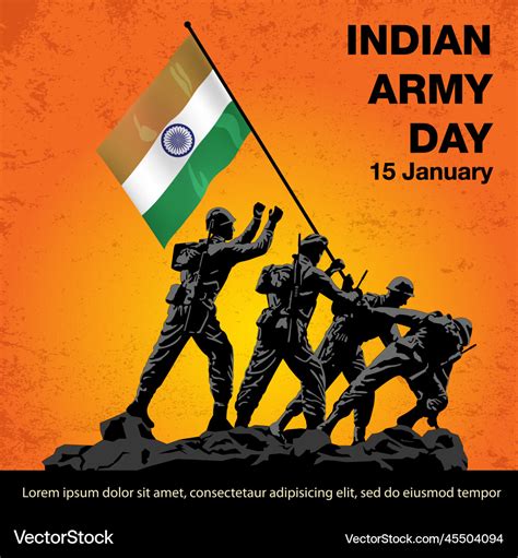 Indian army day banner image Royalty Free Vector Image