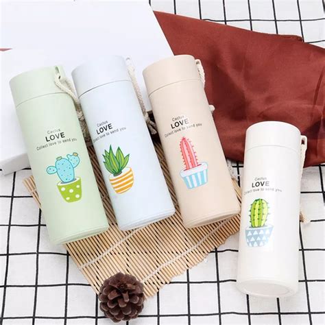 Jual BOTOL MINUM KACA MOTIF KAKTUS 450 ML TUMBLER KACA KAKTUS BOTOL