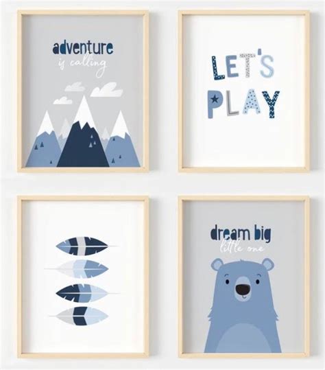 Kit quadro Urso decorativo quarto infantil bebê menino no Elo7 Kriarz