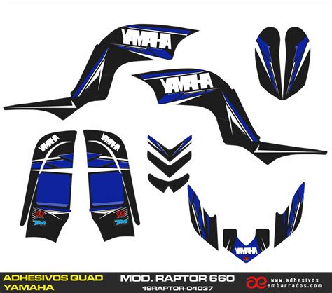 Kit Pegatinas Yamaha Raptor Azul Adhesivosembarrados