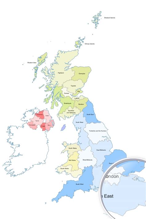 Great Britain Map Regions