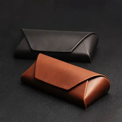 Wholesale Luxury Custom Logo Pu Leather Eyeglasses Case Metal Design Sunglasses Packaging