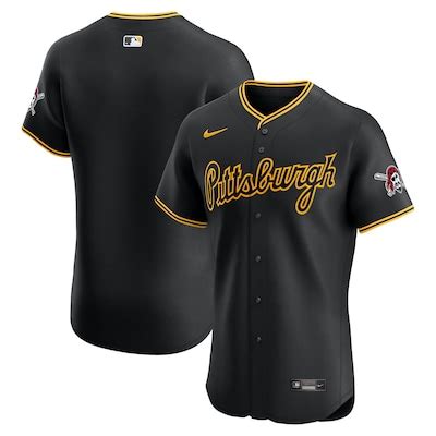 Men's Pittsburgh Pirates Nike Black Alternate Elite Jersey