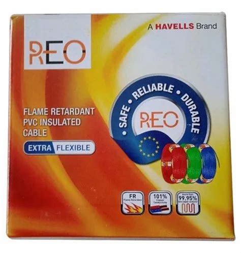 Havells Reo Pvc Insulated Cable Roll Length M Wire Size Sqmm