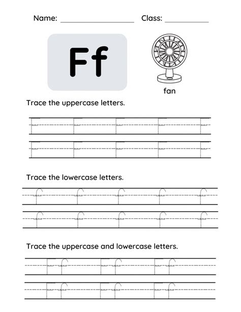 Free Tracing Letter F Printable Pdf Trace The Letter F