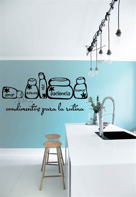 Vinil Decorativo Para Pared Condimentos Para La Rutina Murales De