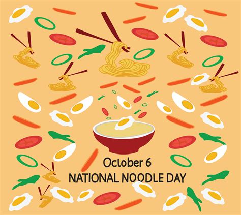 National Noodle Day Vector Illustration 29569985 Vector Art At Vecteezy