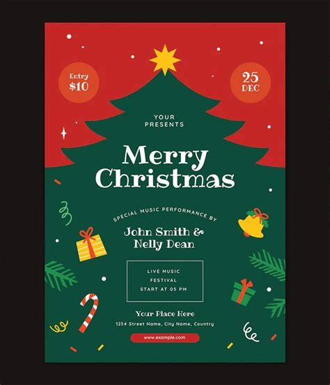 Christmas Party Poster Christmas Ad Web Design Flyer Design