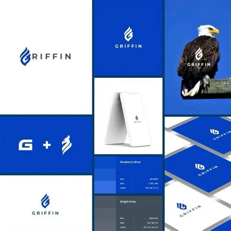 @garagephicstudio Griffin logo concept | Logo design, Negative space logos, Custom logos