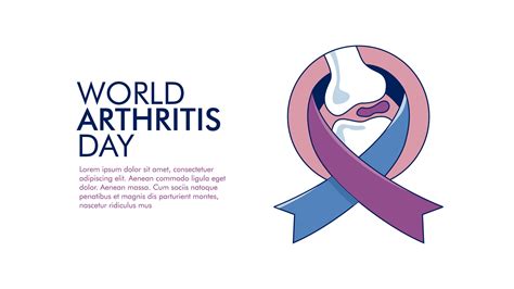 Flat Design World Arthritis Day Poster Template Vector 29255525 Vector