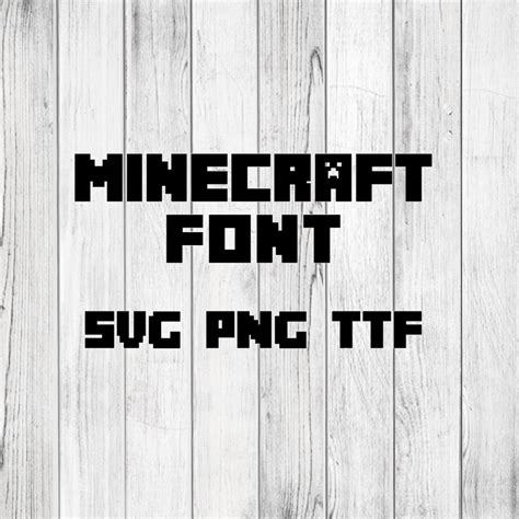 Minecraft Pixel Font Svg Vector Minecraft Font Svg Etsy Images