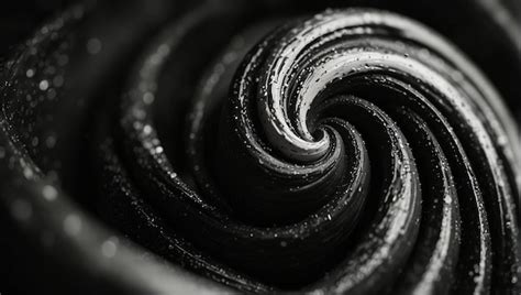 Premium Photo | A black and white photo of a swirl made out of paint