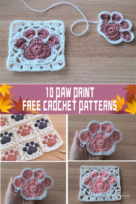 10 Paw Print Crochet Patterns FREE IGOODideas