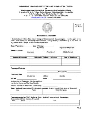 Icog Fellowship Fill Online Printable Fillable Blank Pdffiller