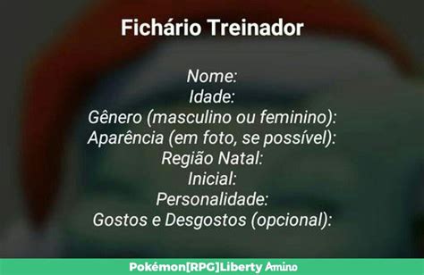 Ficha treinador Wiki Pokémon RPG Liberty Amino