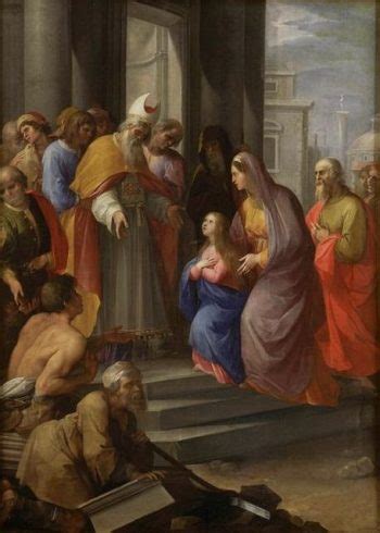 The Presentation Of The Virgin In The Temple Painting Giuseppe Cesari