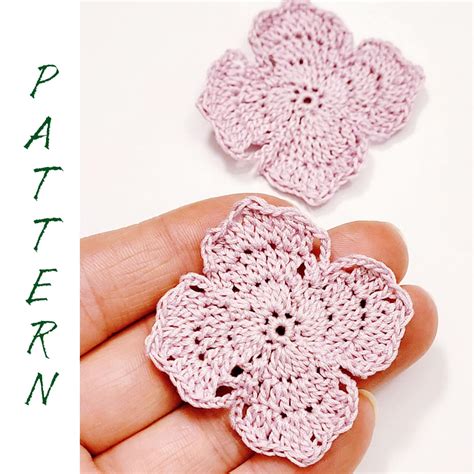 Easy Crochet Pattern Flower Tutorial Crochet Flower Tutorial Etsy Uk