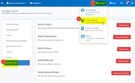 How To Reset Project Analytics Prefinery Support