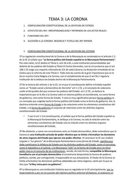 TEMA 3 LA Corona Apuntes 3 TEMA 3 LA CORONA 1 CONFIGURACIÓN