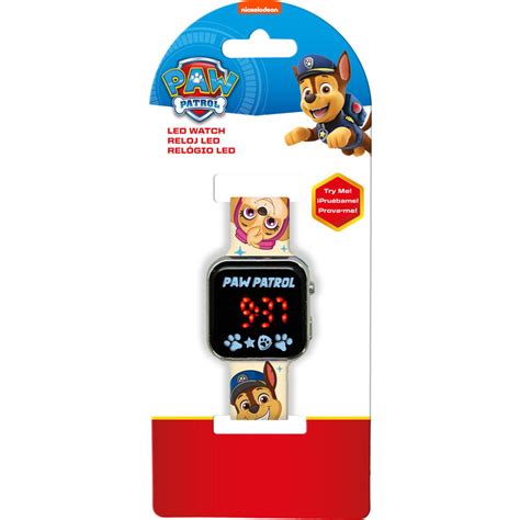 Rel Gio Led Digital Patrulha Pata Paw Patrol Brinquedos E Artigos De