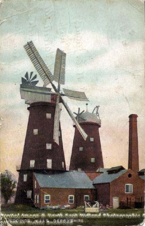 Windmills With Fantail At Riddings Demolished 1963uk Windmill