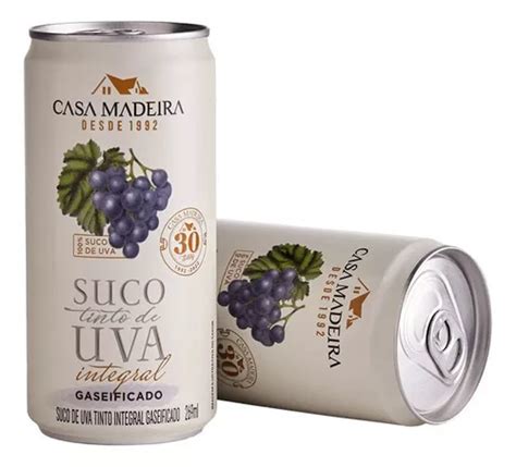 2x Suco De Uva Tinto Integral Gaseificado 269ml Casa Madeira MercadoLivre