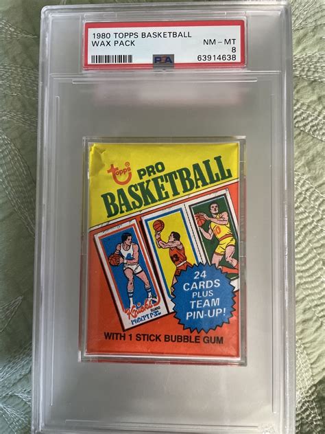 Topps Basketball Unopened Wax Pack Psa Nm Mt Possible Magic Bird