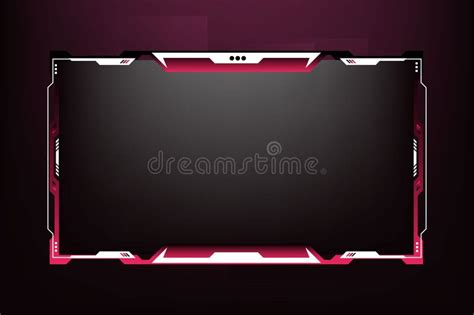 Futuristic Gaming Overlay Vector With Creative Shapes Live Streaming