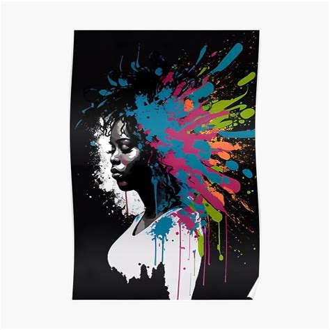 "Splatter Paint Portraits" Poster for Sale by MidJourneymen | Redbubble