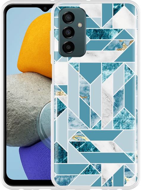 Samsung Galaxy M23 Hoesje Blauw Marmer Patroon Designed By Cazy Bol