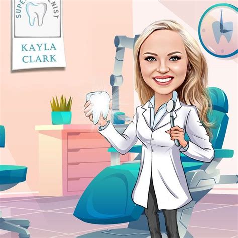 Super Dentist T Custom Caricature Portrait Cartoon Dental Hygienist Assistant Ortodontist