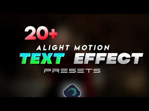 Text Animation Preset For Alight Motion Alight MotionText Animation