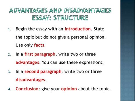 How To Write And Advantages And Disadvantages Essay