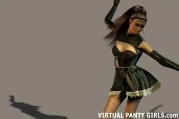 D Virtual French Maid Teasing In Lingerie Cartoon Porn By Virtual Panty Girls XHamster