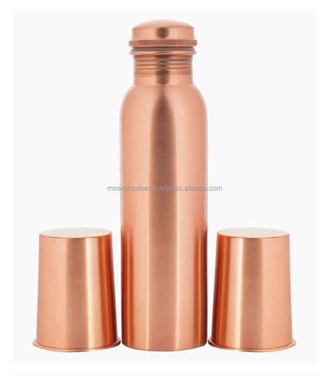 Plain Copper Bottle With Glass Gift Set at Rs 685 set कपर बतल गफट