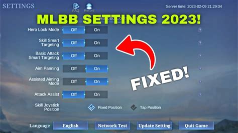 MOBILE LEGENDS SETTINGS 2023 FIX YOUR SETTINGS MLBB YouTube