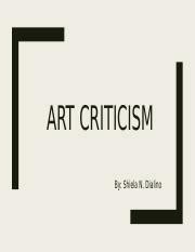 Understanding Art Criticism The Four Steps And Theories Course Hero