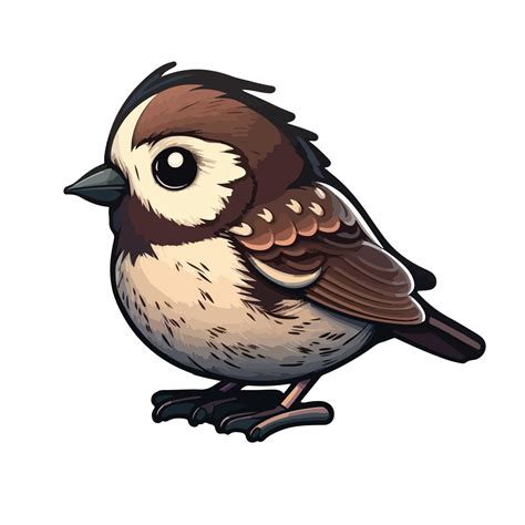 Cute Sparrow Cartoon Style 20901426 Vector Art At Vecteezy