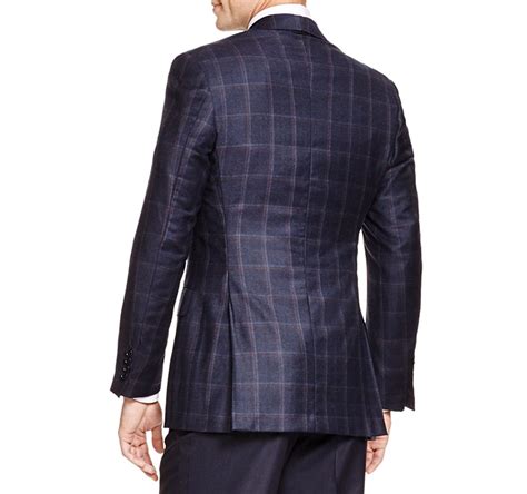 Canali Wool Siena Soft Double Windowpane Classic Fit Sport Coat