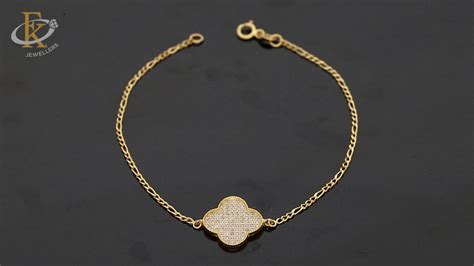 Gold Flower Shaped Bracelet 18kt Youtube