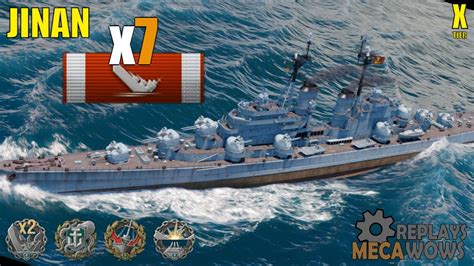 Cruiser Jinan 7 Kills 187k Damage World Of Warships Gameplay YouTube