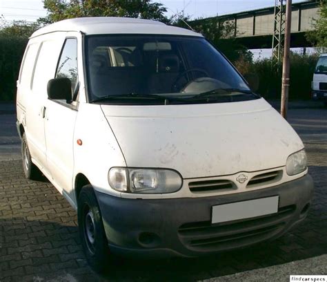 Nissan - Vanette Cargo - 2.3 d (75 Hp) (Diesel) 1995/2002 car tech specs