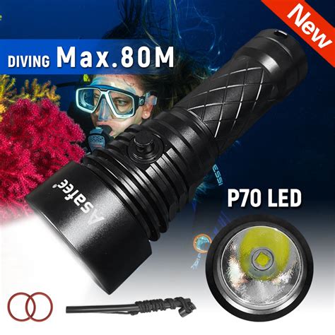 Asafee 2500Lm A19S Professional Powerful Super Bright Xhp70 Diving